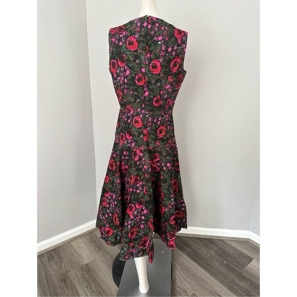 NWT Marni Sleeveless Floral Poplin Starlight A-Line Dress Size US 8 $1390 - Picture 7 of 11